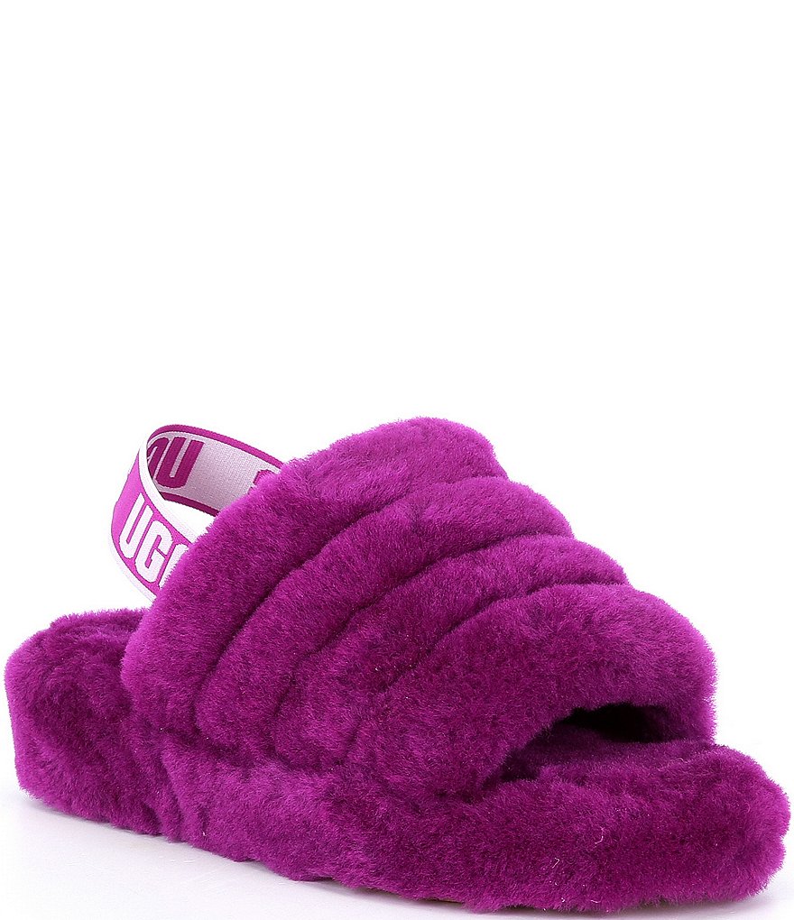UGG&reg; Logo Fluff Yeah Fur Slides