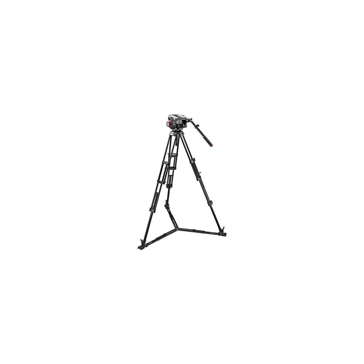 Manfrotto 509HD 3-section Aluminum 545GB Tripod Legs & Video Head - Black