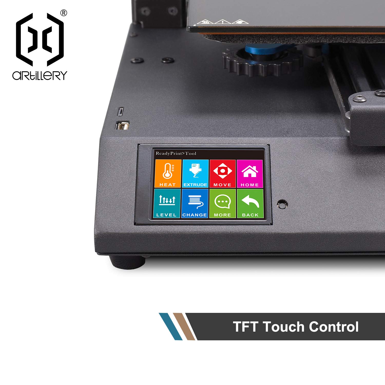 Artillery Genius 3D Printer High-Precision Dual Z-Axis TFT Screen Filament Runout Sensor & Power Failure Recovery