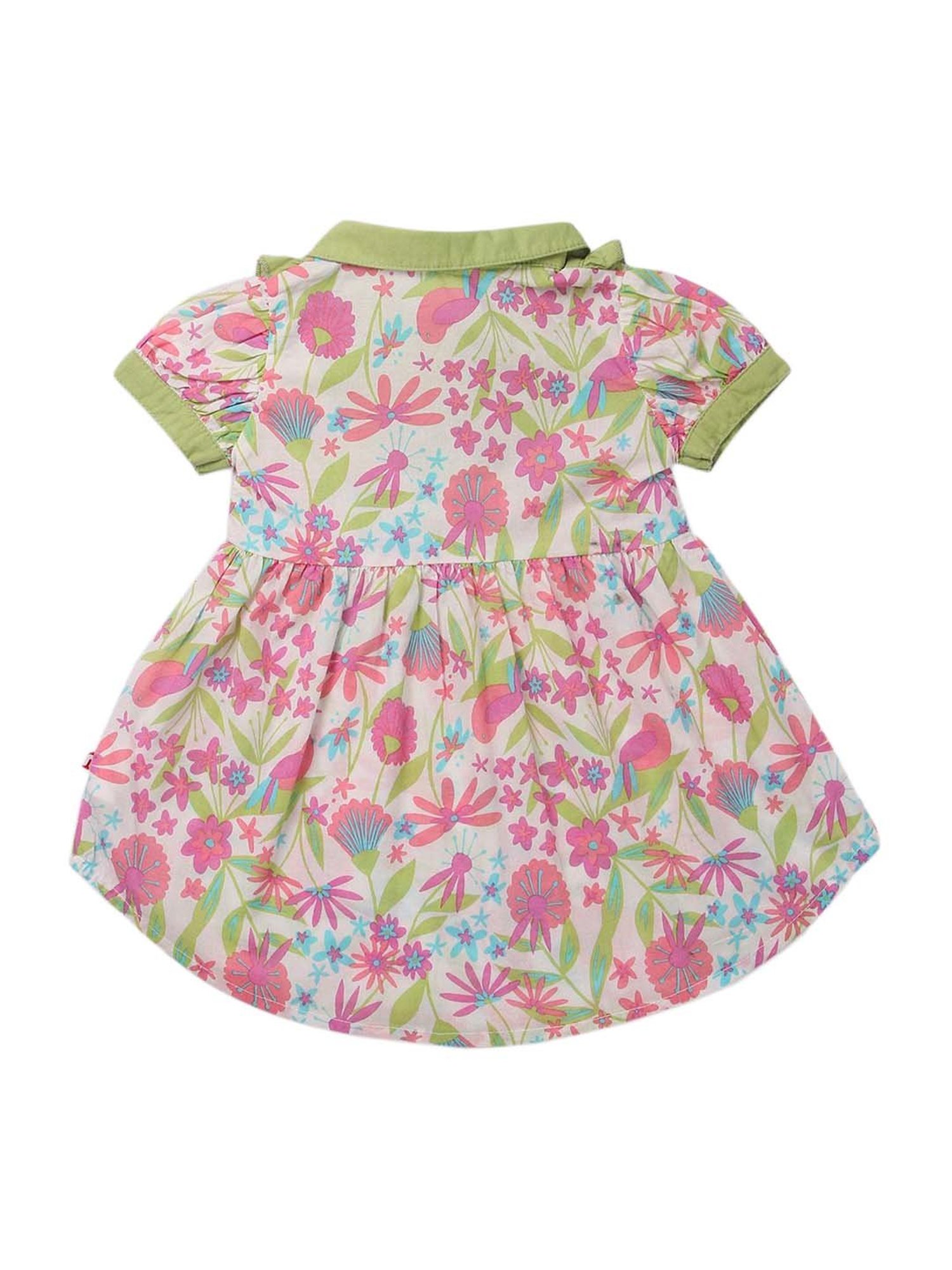 Nino Bambino Kids Multicolor Cotton Printed Dress