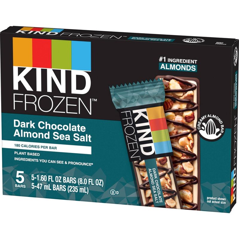 KIND Frozen Dark Chocolate Almond Sea Salt Bars - 5ct