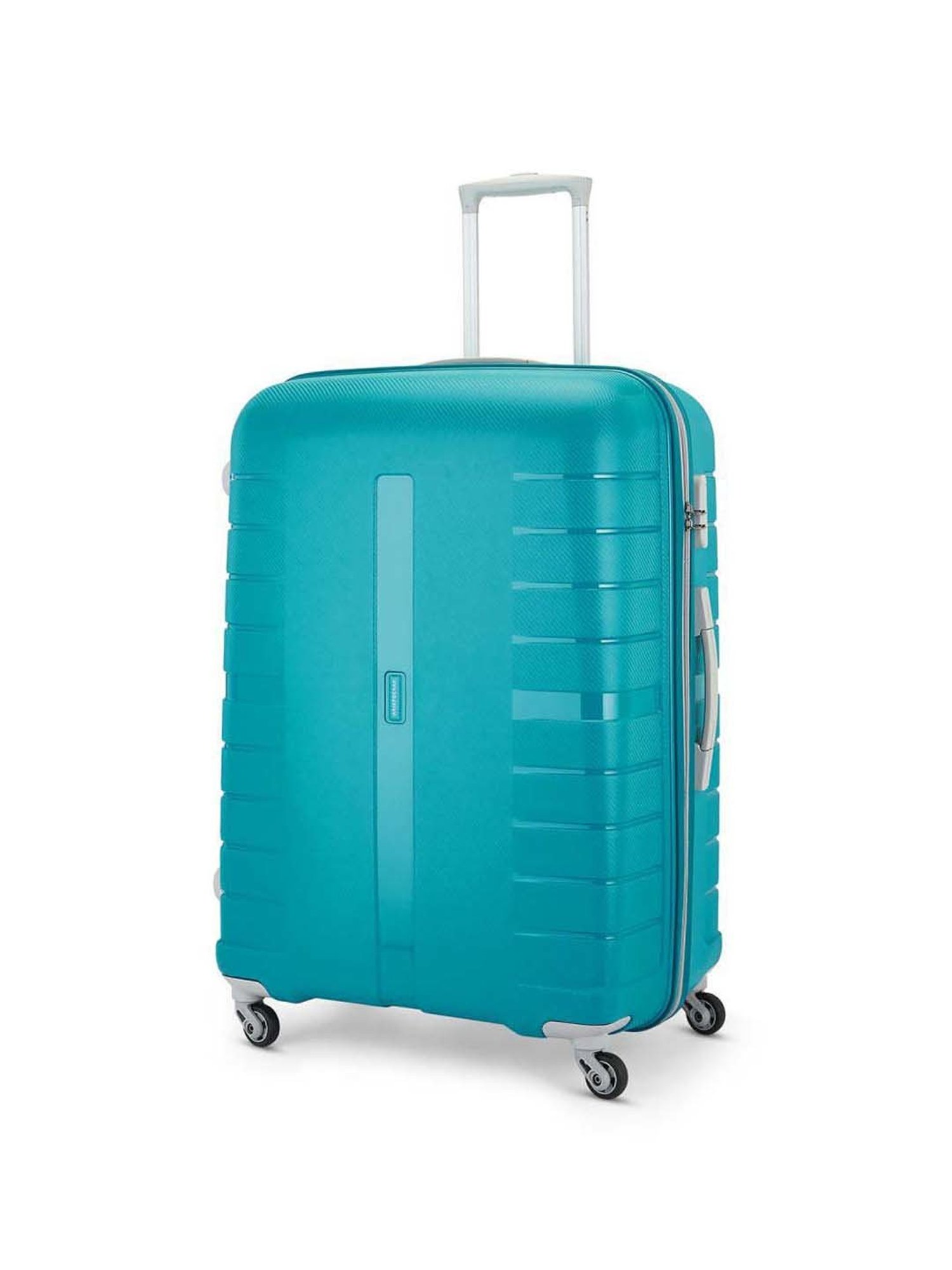 Aristocrat Nexon Teal Blue Textured Hard Large Trolley Bag - 56 cm