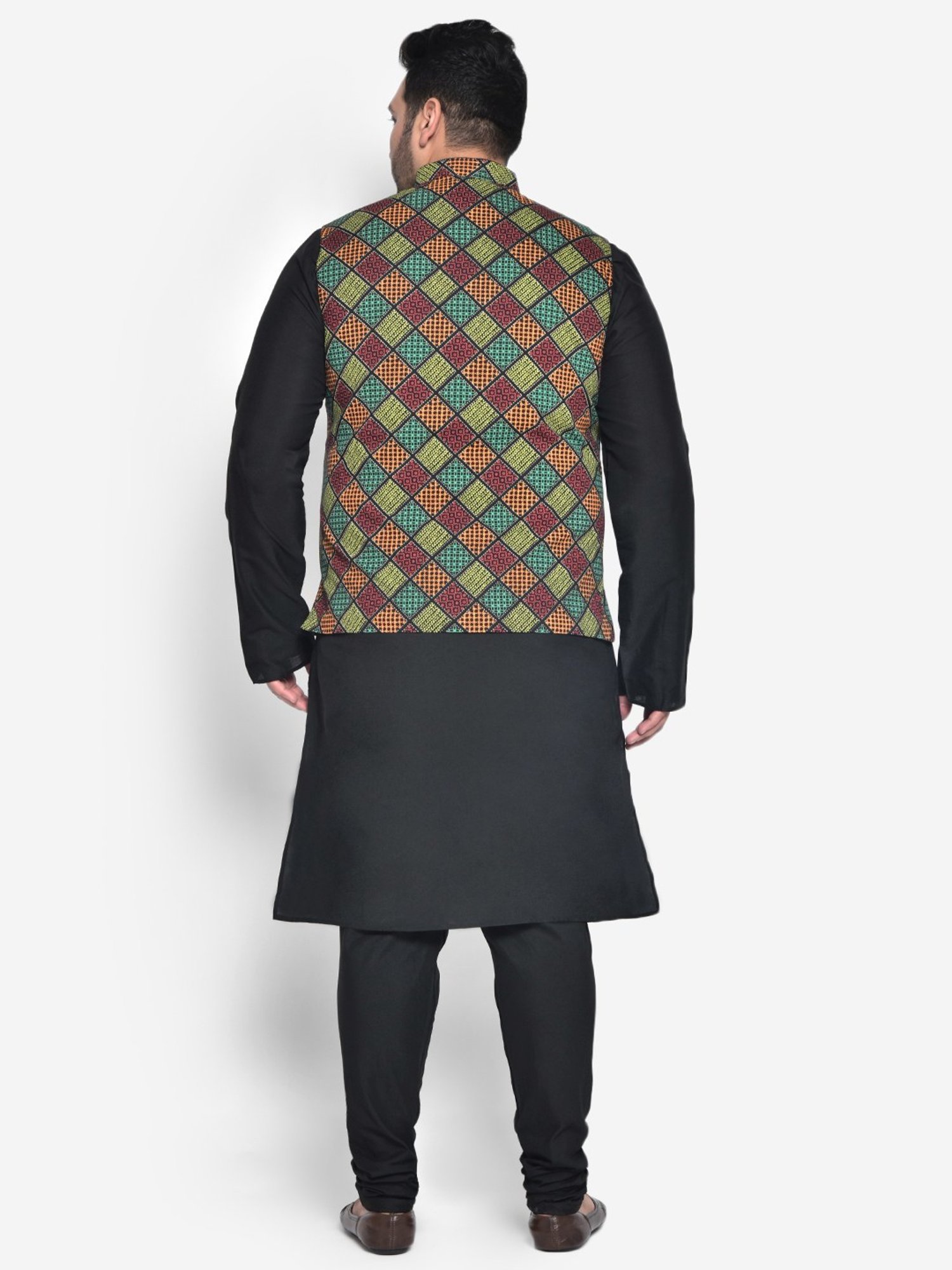 KISAH PLUS Multicolored Regular Fit Printed Kurta Set With Jacket