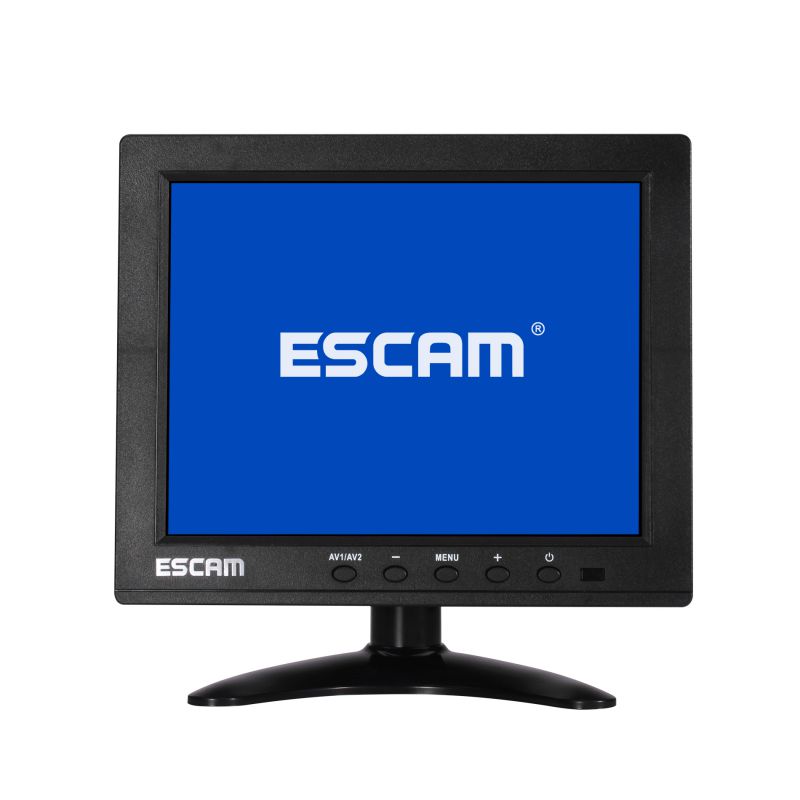 ESCAM T08 8-inch TFT LCD Monitor with VGA HDMI AV BNC USB for PC CCTV Security