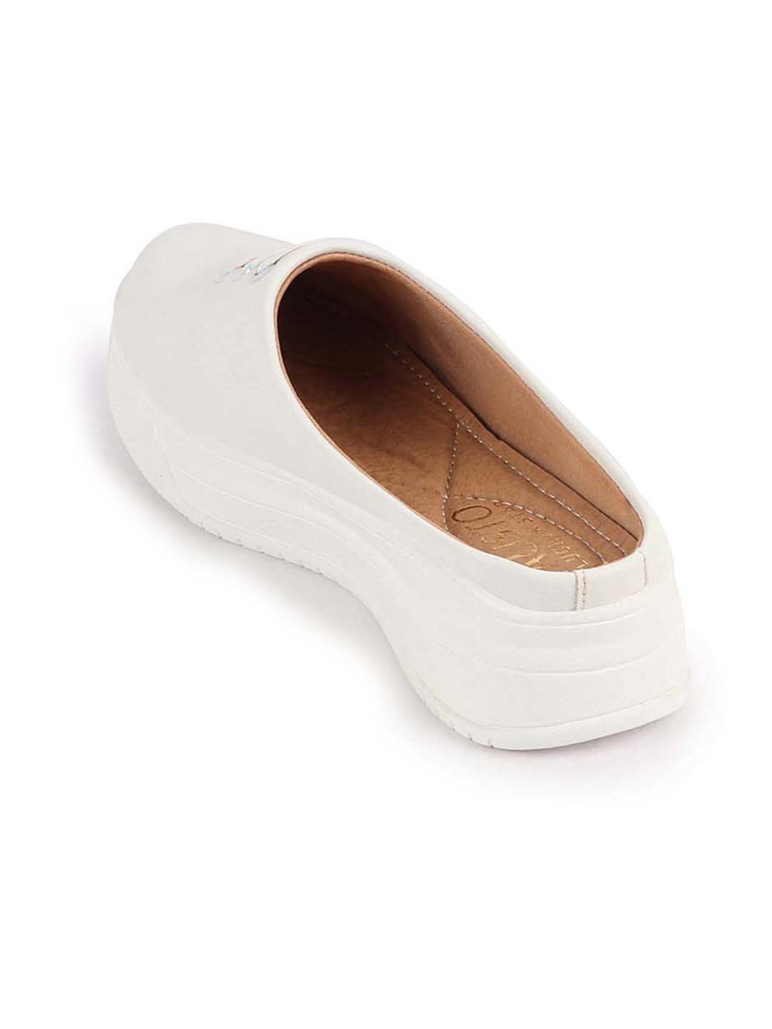 Fausto Women's White Mule Shoes