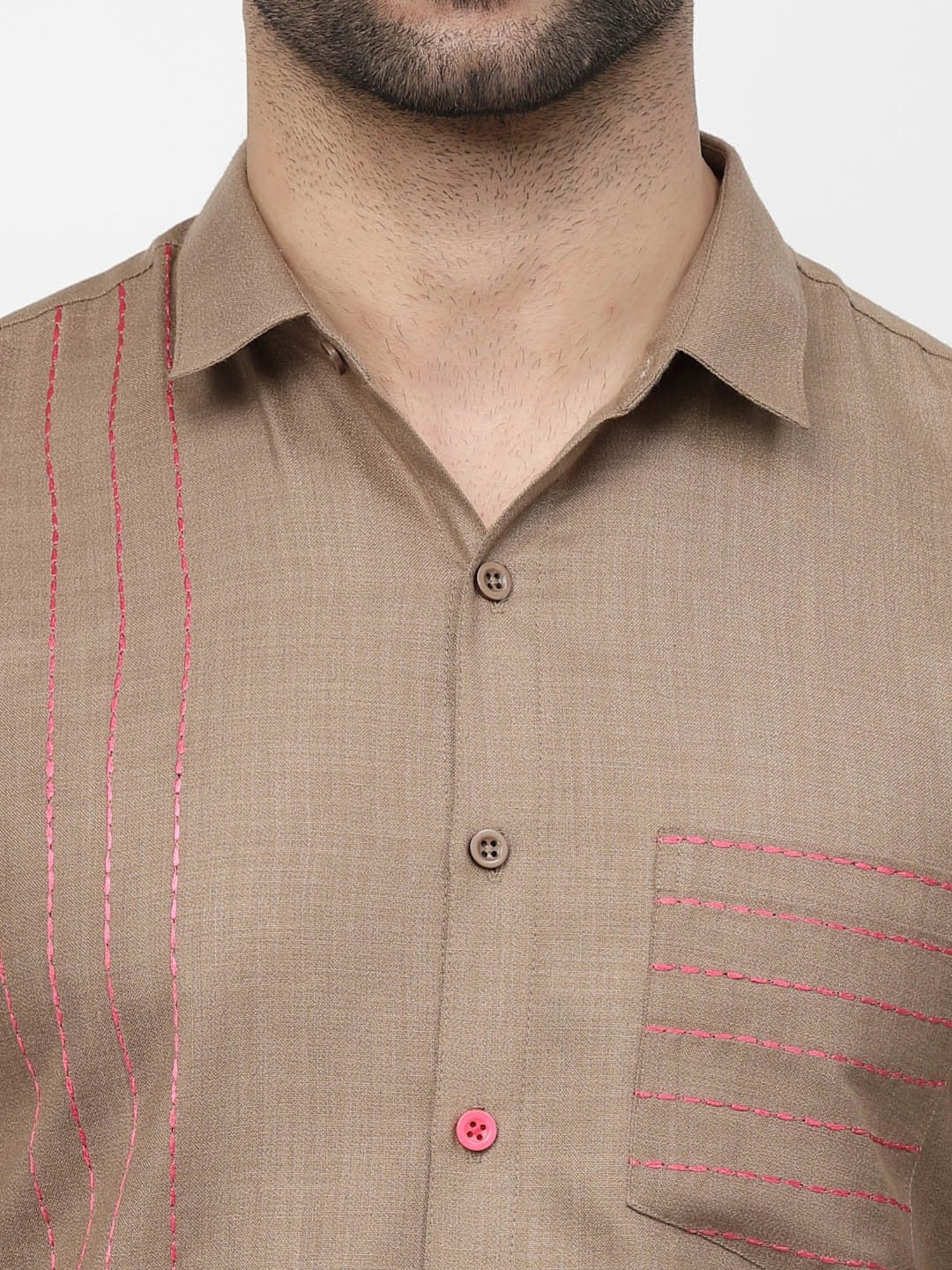 Lela Brown Regular Fit Shirt