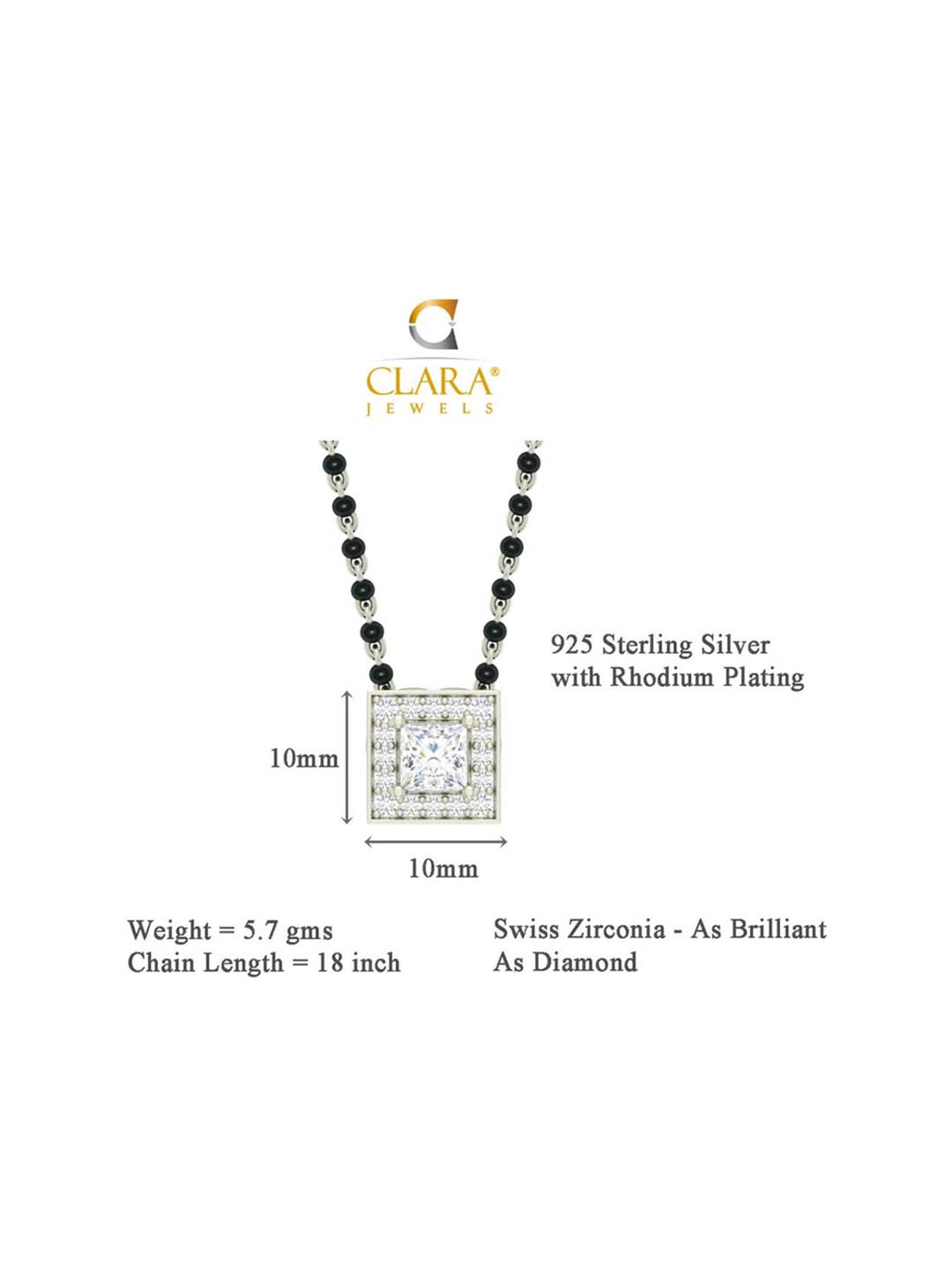 Clara 92.5 Sterling Silver Mangalsutra