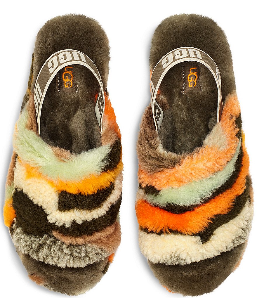 UGG&reg; Fluff Yeah Cali Collage Faux Shearling Slides
