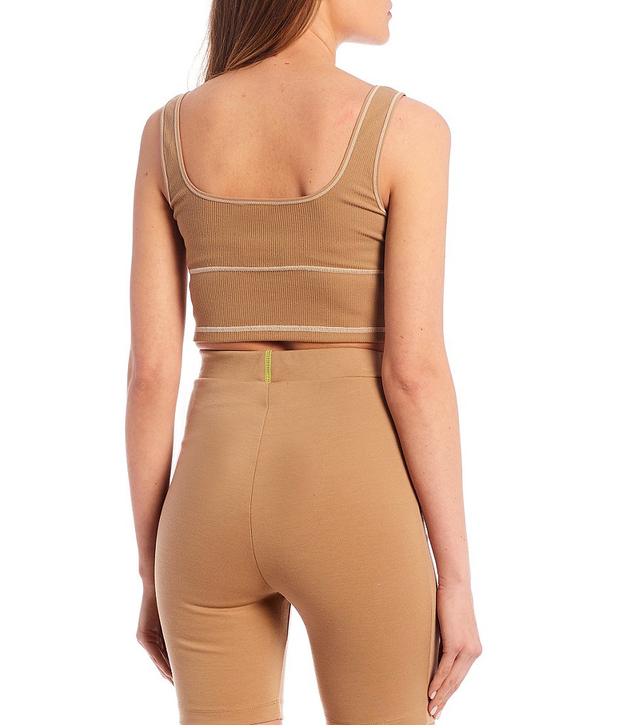 GB Coordinating Knit Contrast Stitch Bra Top