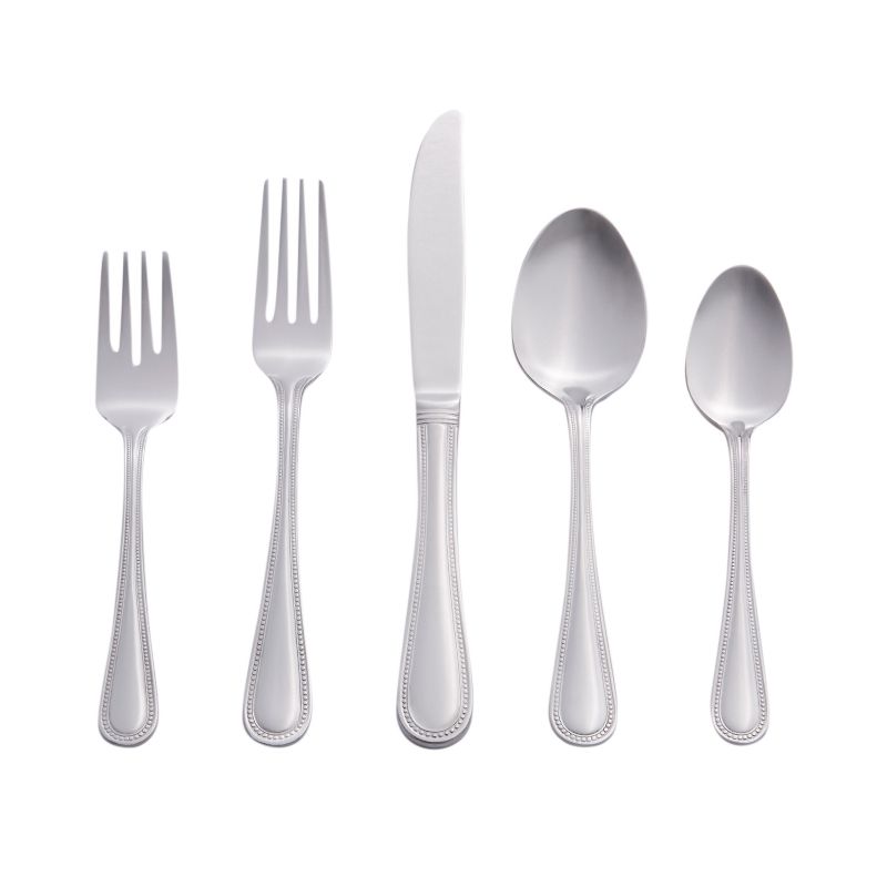RiverRidge 46-Piece Beaded Silverware Set