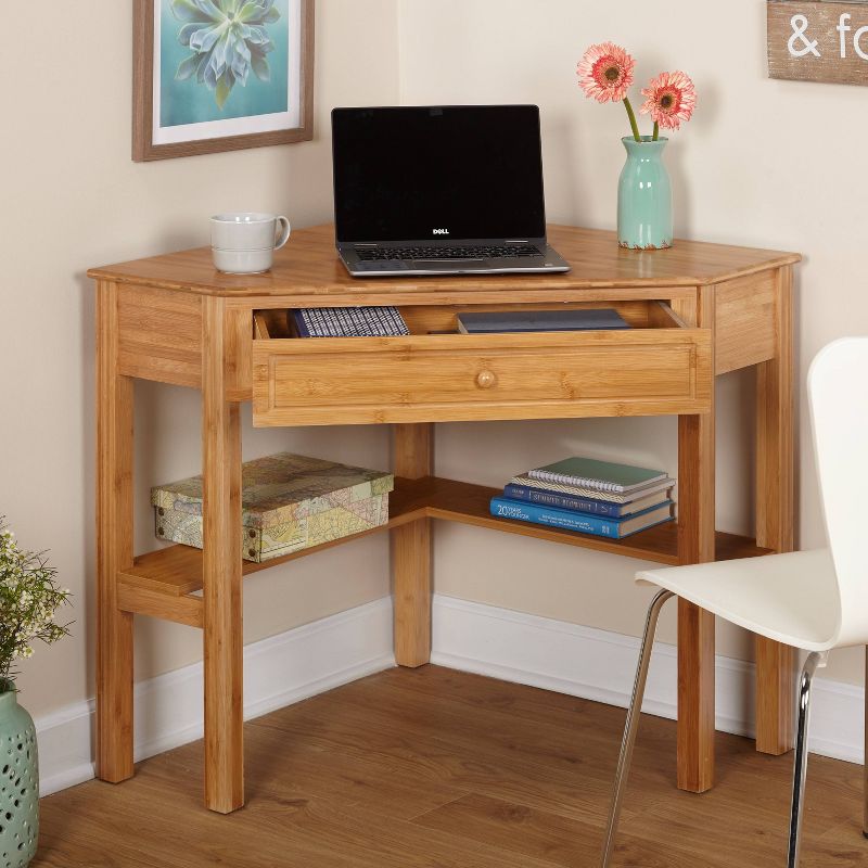 Bamboo Corner Desk Wood - Buylateral