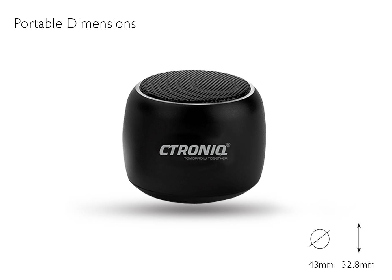 Ctroniq Elari Nanobeat Portable BT Speaker, Black