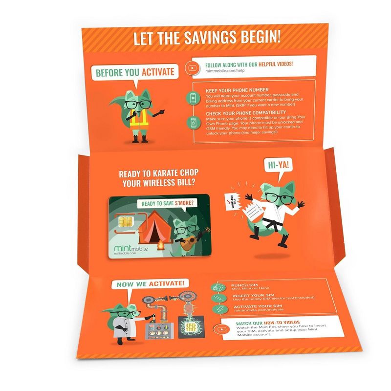 Mint Mobile 3 Month Unlimited Plan Sim Kit
