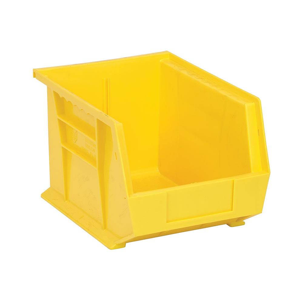 QUANTUM STORAGE SYSTEMS QUS239YL Yellow Hang and Stack Bin, 10-3/4"L x 8-1/4"W
