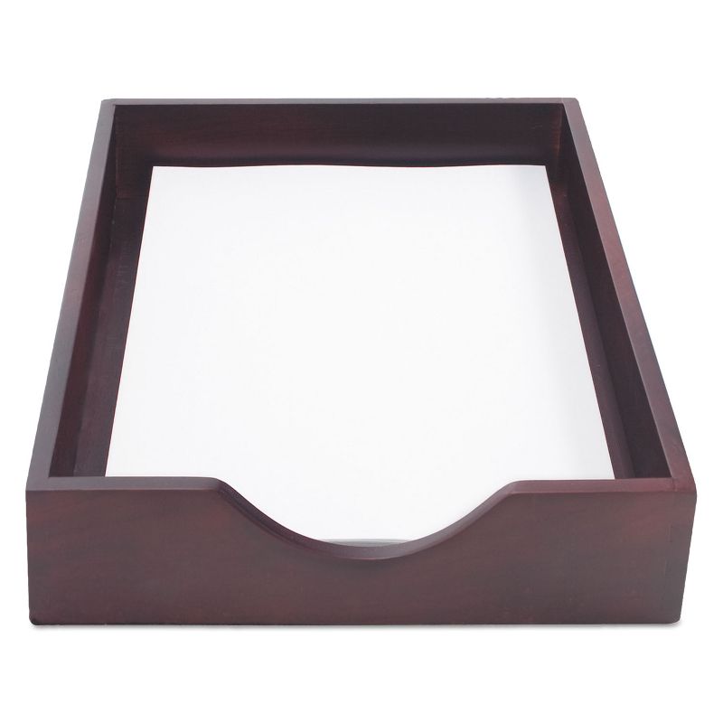 Carver Hardwood Legal Stackable Desk Tray Mahogany 07223