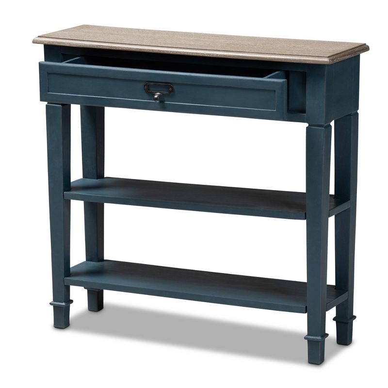Dauphine Spruce Finished Wood Accent Console Table Blue - Baxton Studio