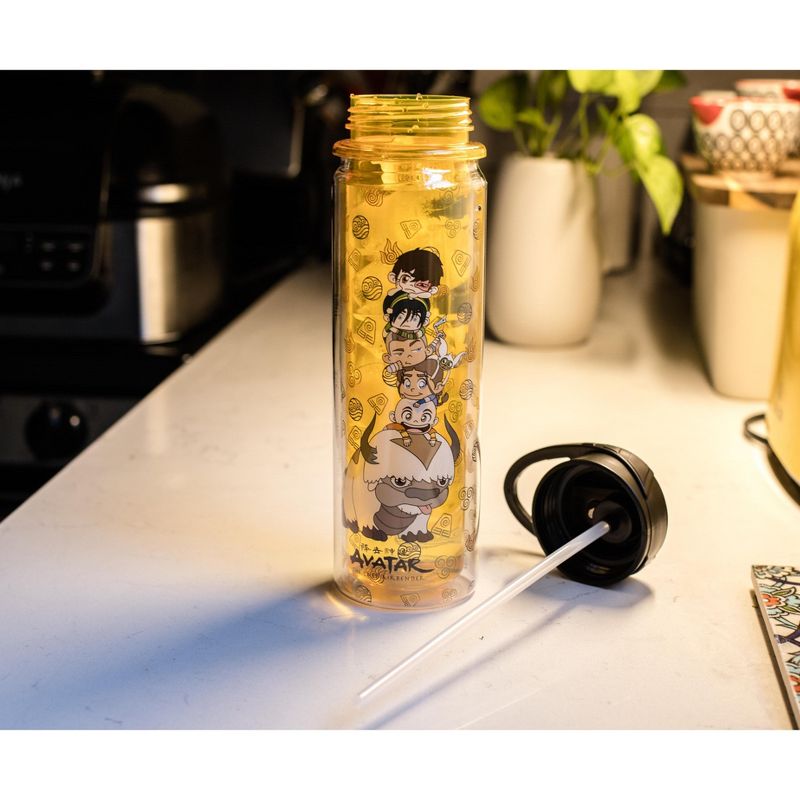 Surreal Entertainment Avatar: The Last Airbender Characters Water Bottle | Holds 16 Ounces