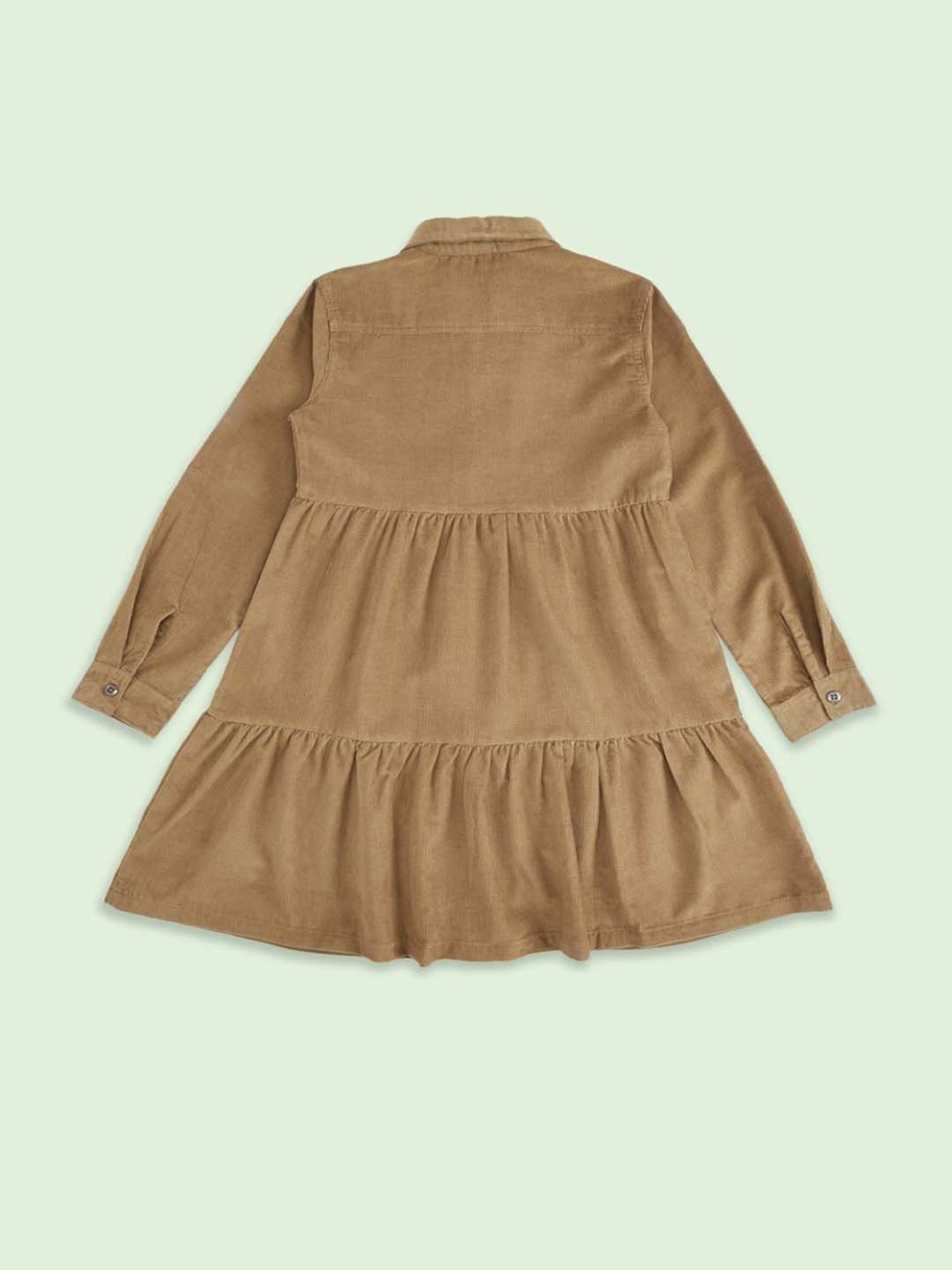 Pantaloons Junior Kids Beige Cotton Regular Fit Full Sleeves Dress