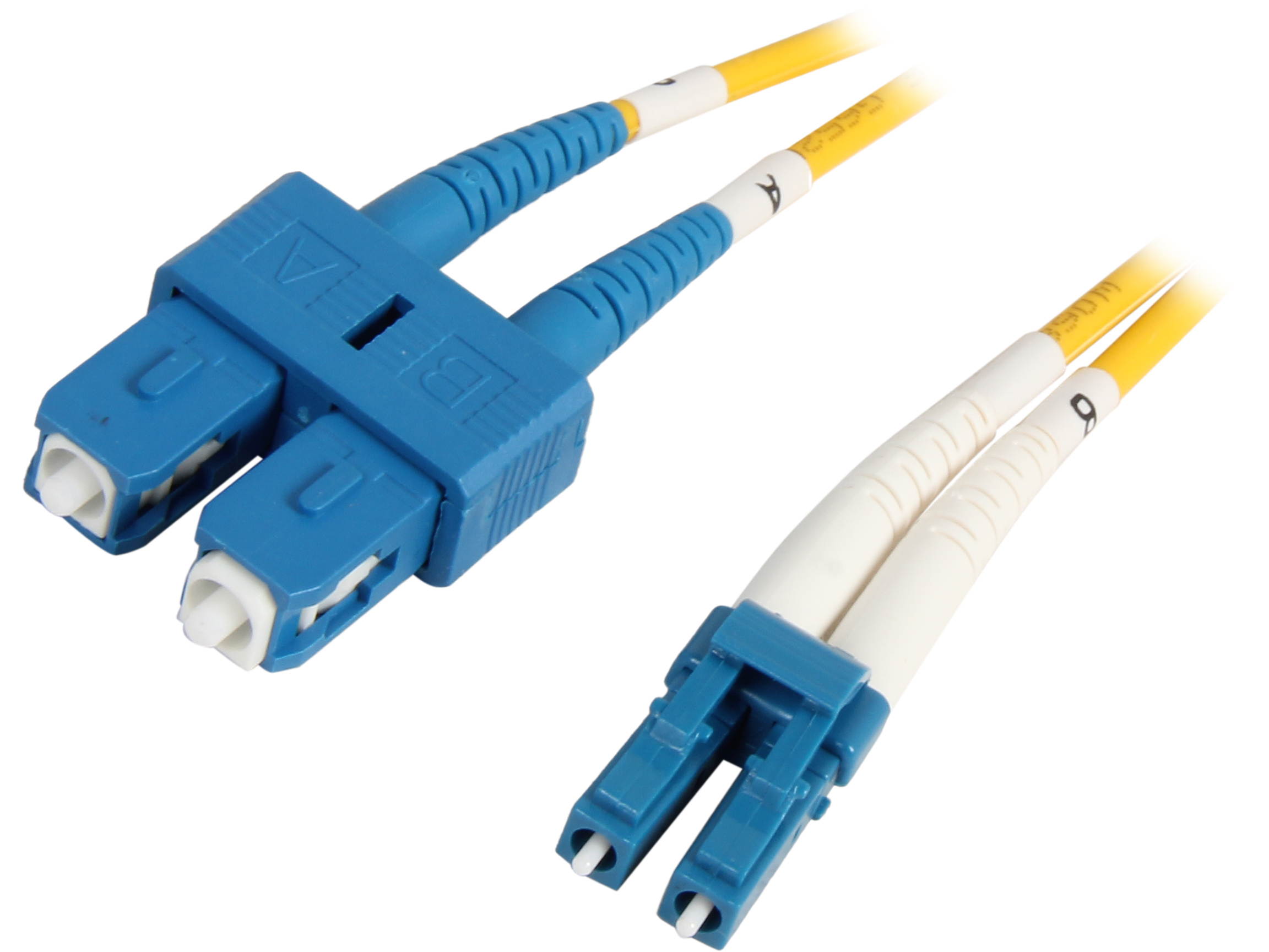 Coboc CY-OS1-LC/SC-10 32.81 ft. Fiber Optic Cable, LC/SC, Single Mode, Duplex (9/125 Type) - Yellow