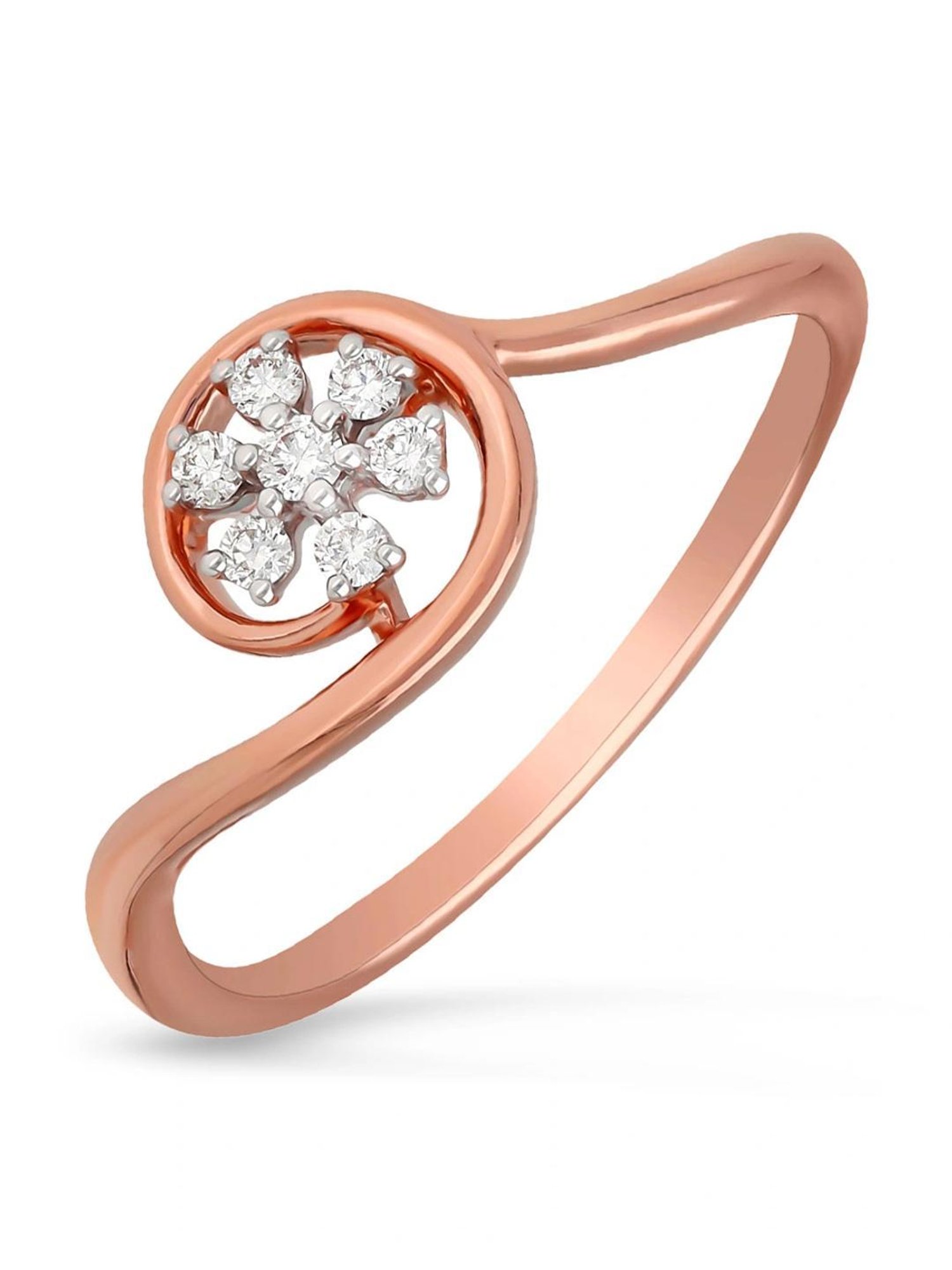 Malabar Gold and Diamonds 18k IGI Certified Diamond Rose Gold Ring for Women