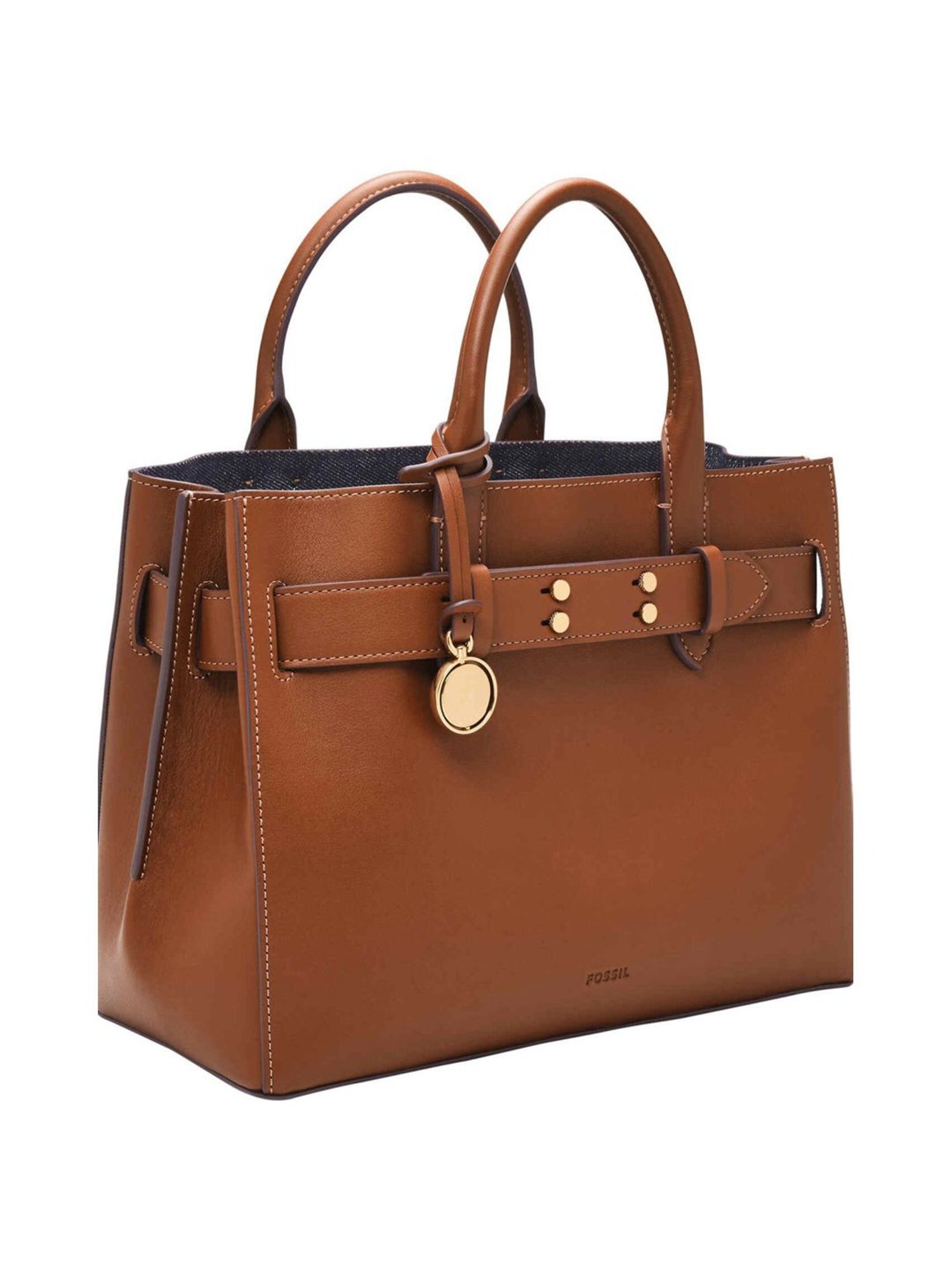 Fossil Gilmore Brown Solid Medium Handbag