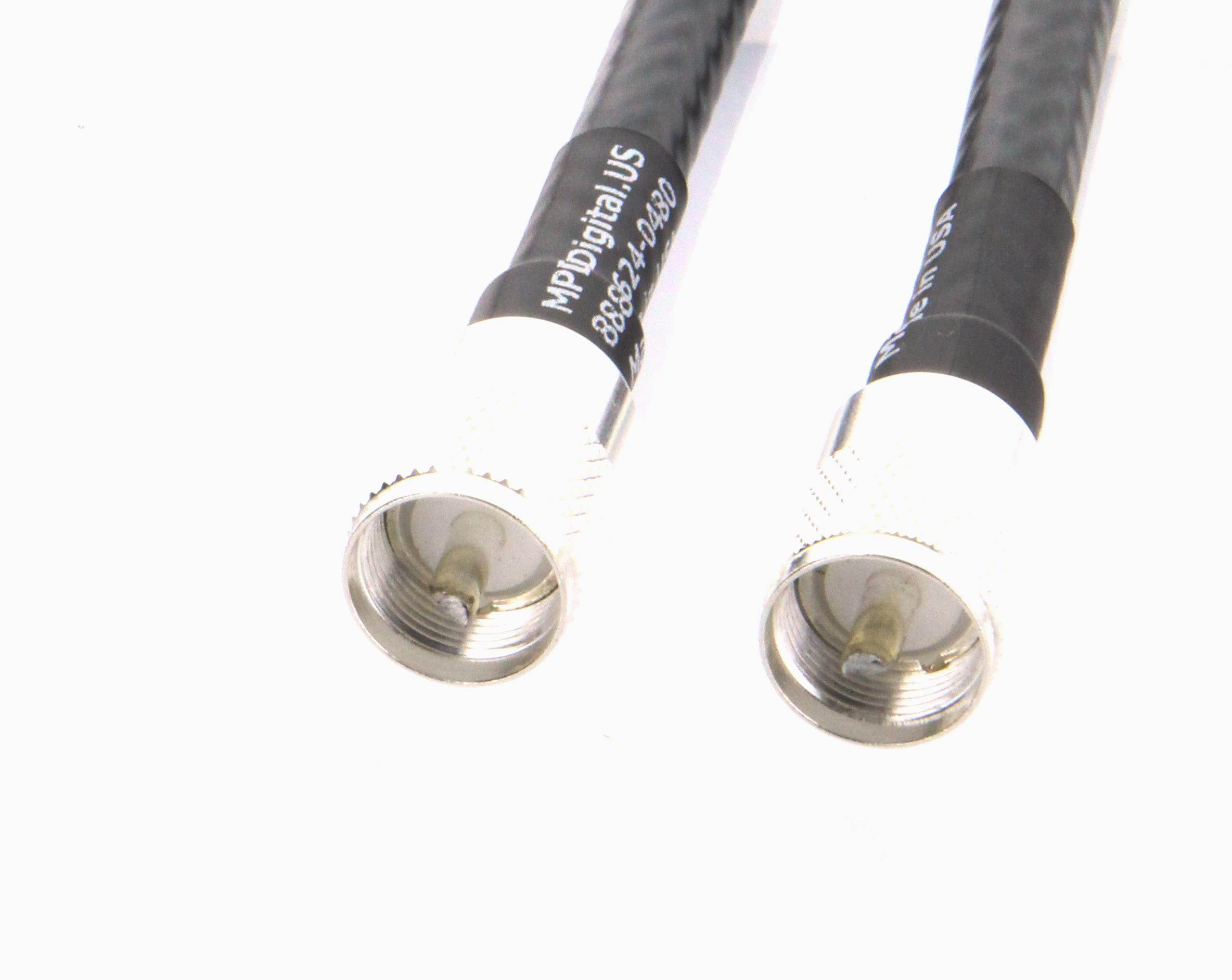 BJC RG-6 Coaxial Cable, 50 Foot, Black; Broadcast Quality Coax, Assembled in ...