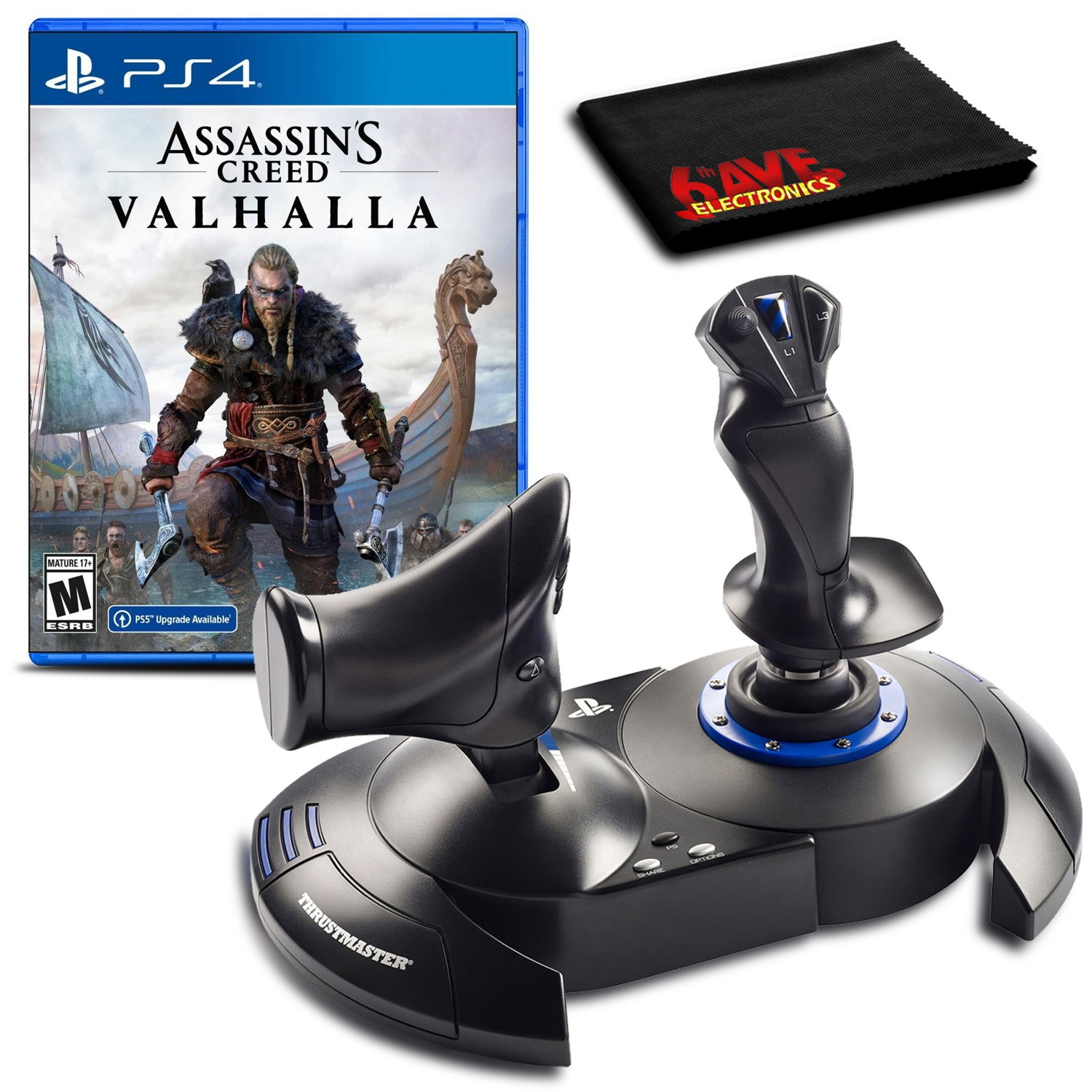 Thrustmaster TFlight Hotas 4 Flight Stick with Assassins Creed Valhalla For PS4