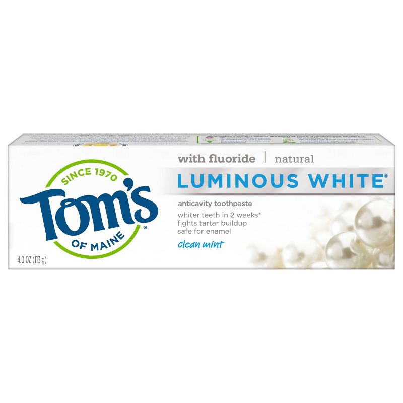 Tom's of Maine Luminous White Anti-cavity Toothpaste Clean Mint - 4.0oz