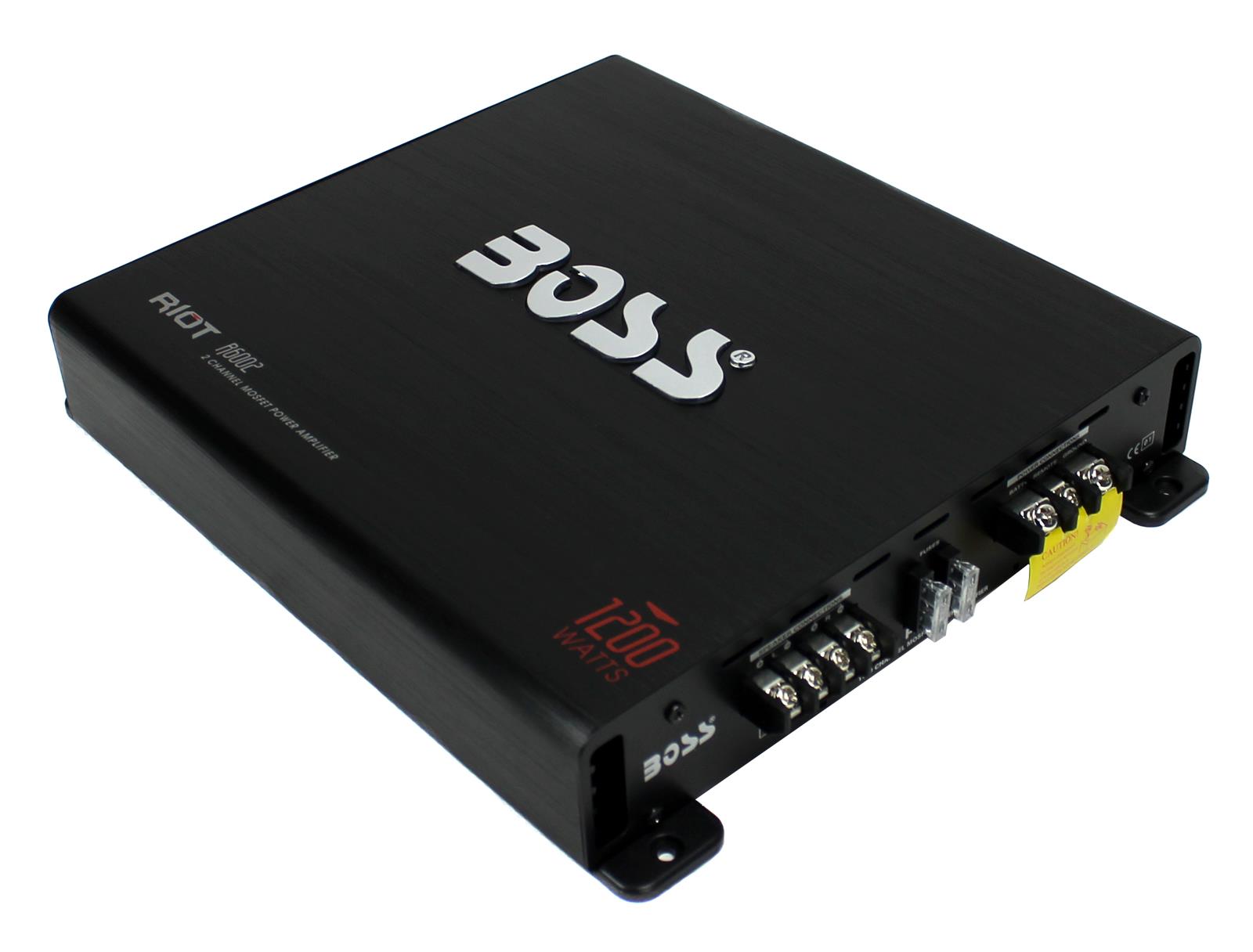 New Boss R6002 Riot 2Ch Car Audio Amplifier Amp 1200W 2 Channel W/ Remote