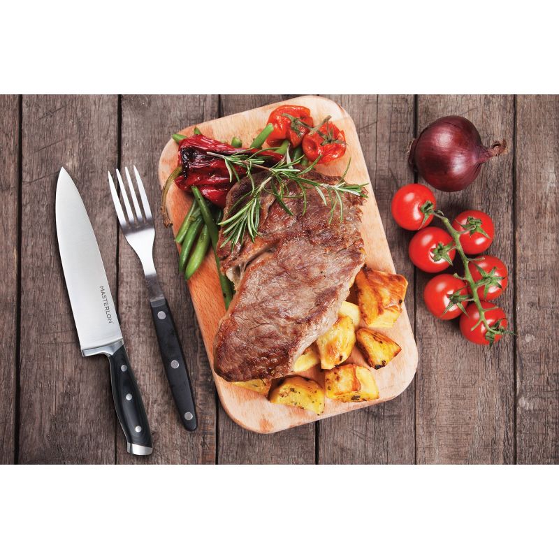 MasterPan Triple Rivet Collection 8" Chef Knife Black