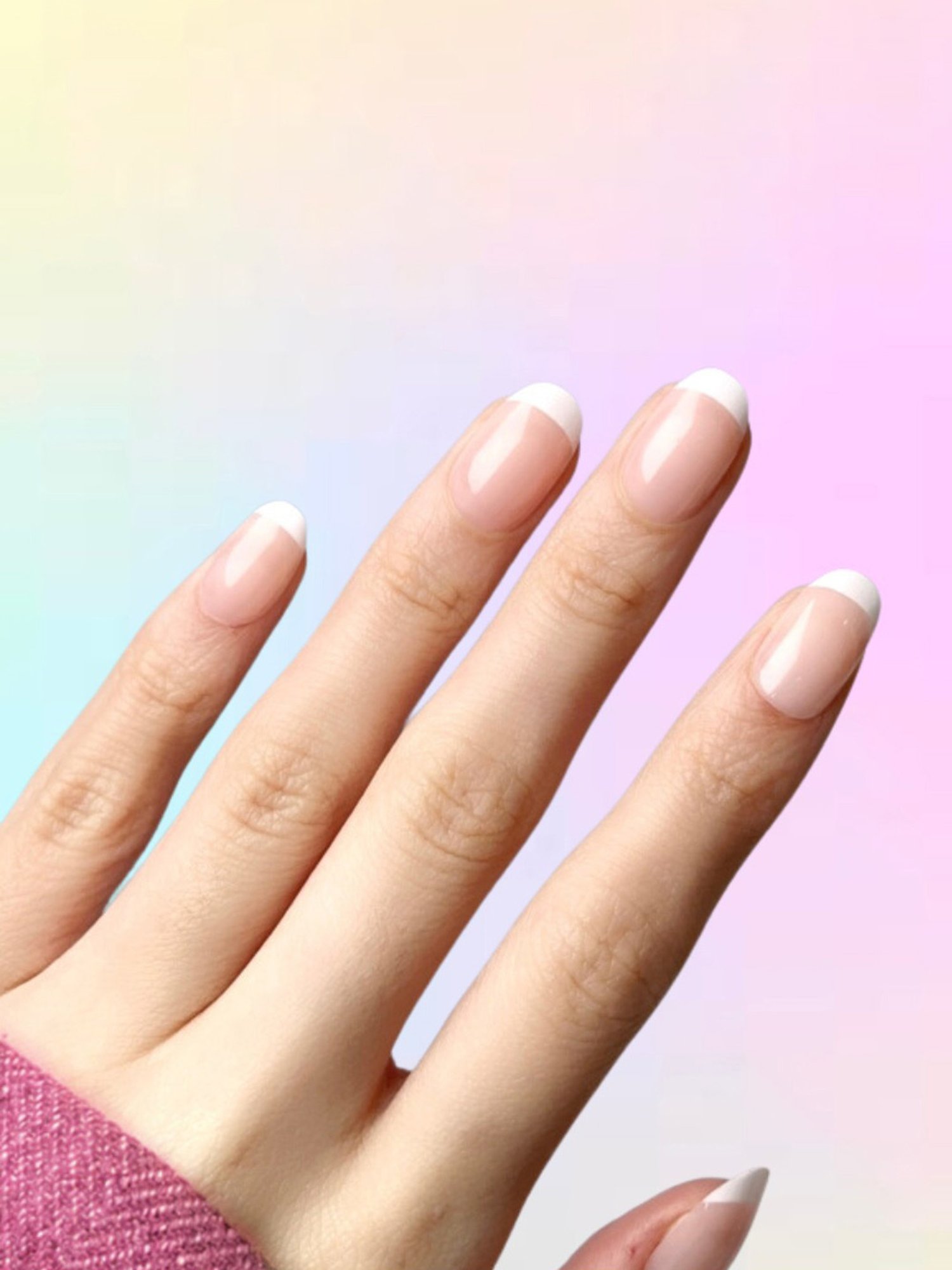 Polish Me Pretty Gel Polish Press On Nails French Latte - Set of 24