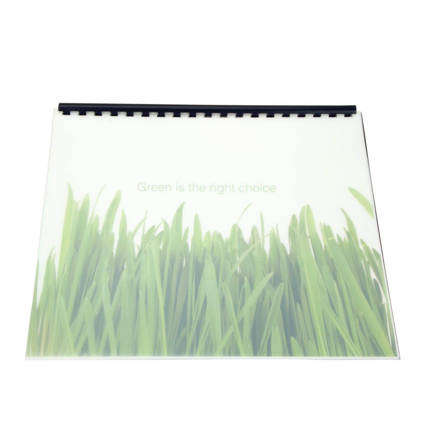 Swingline GBC 100% Recycled Poly Binding Cover, 11"x8-1/2", Frost, Pack of 25 (25817)