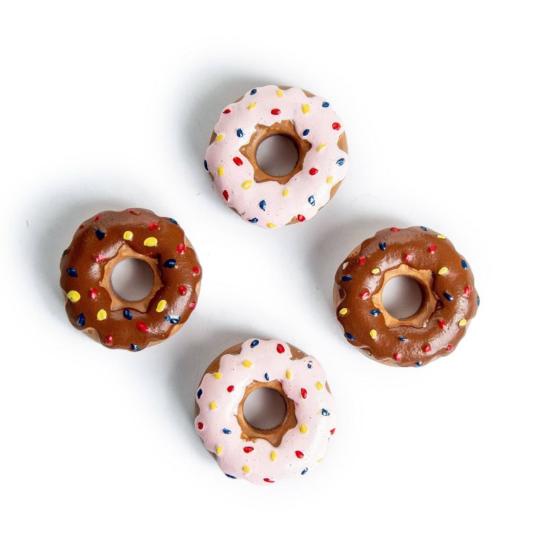 The Queen's Treasures 18"  Doll Food Accessories, 4 Pc Strawberry and Chocolate Doughnuts Plus 2 Bakery Box