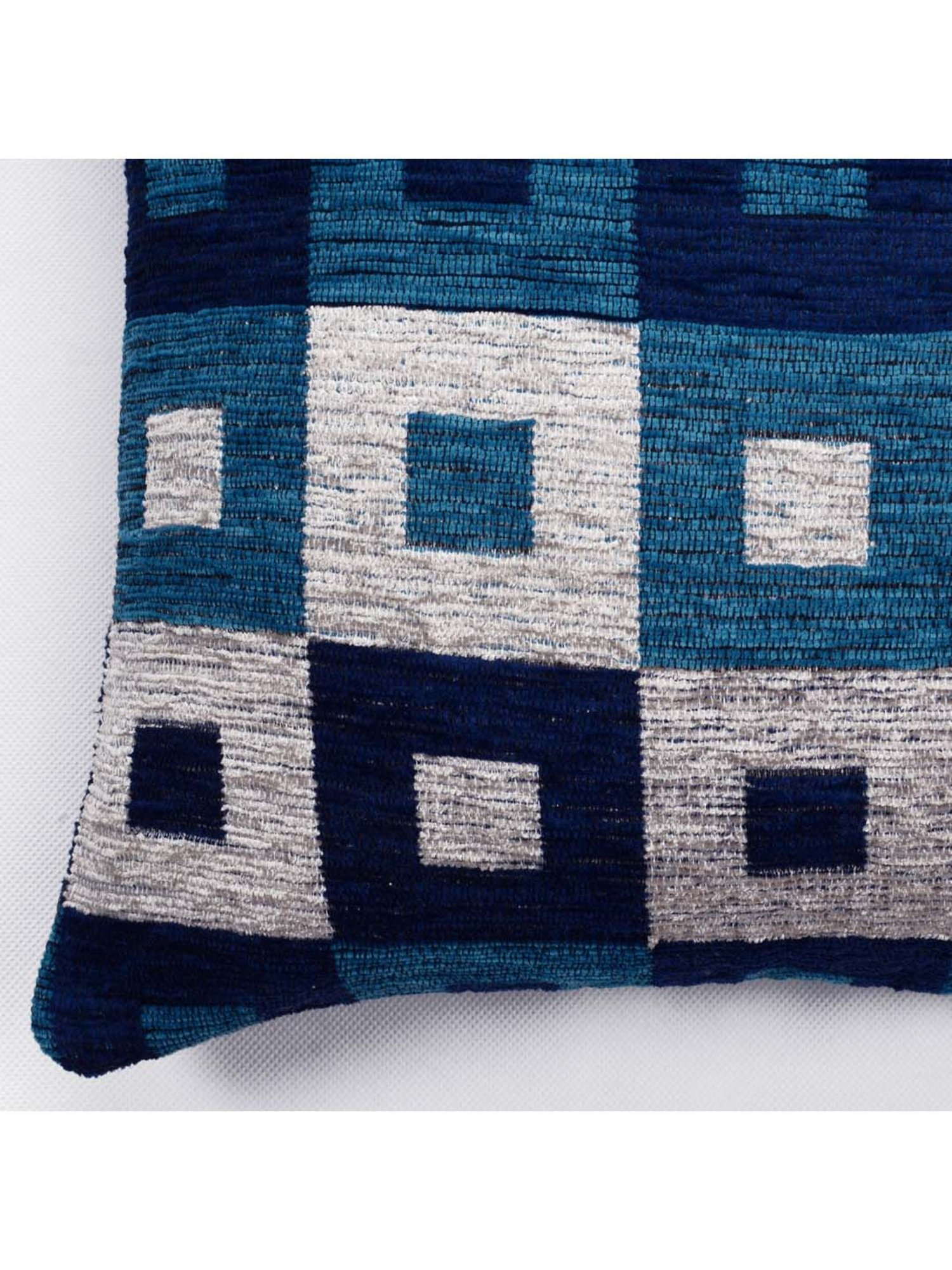 Saral Home Blue & Grey Chenille Cushion Covers - Set of 2