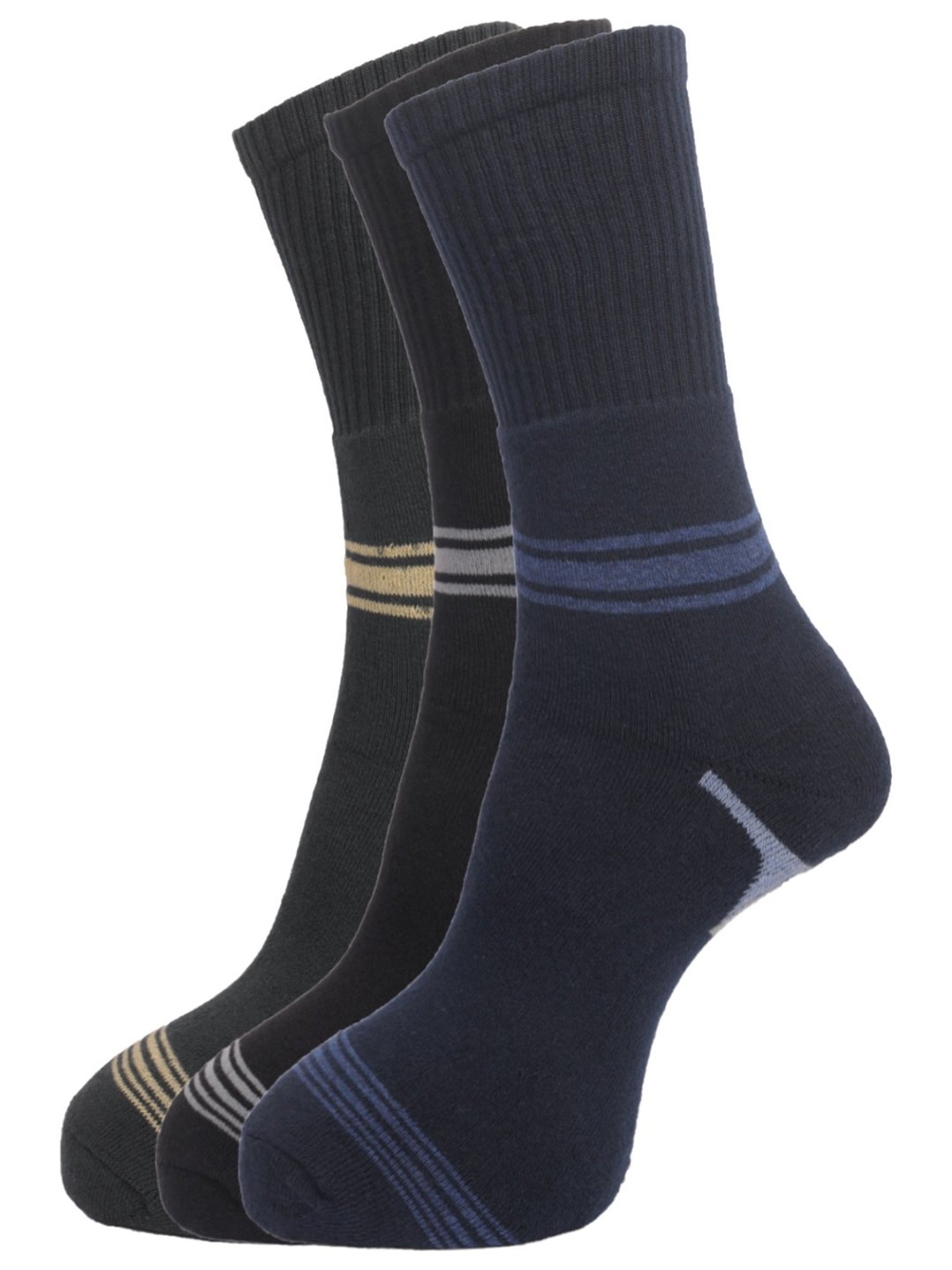 Jockey 7036 Light Grey Compact Terry Cotton Ankle Length Socks with Stay Fresh Treatment