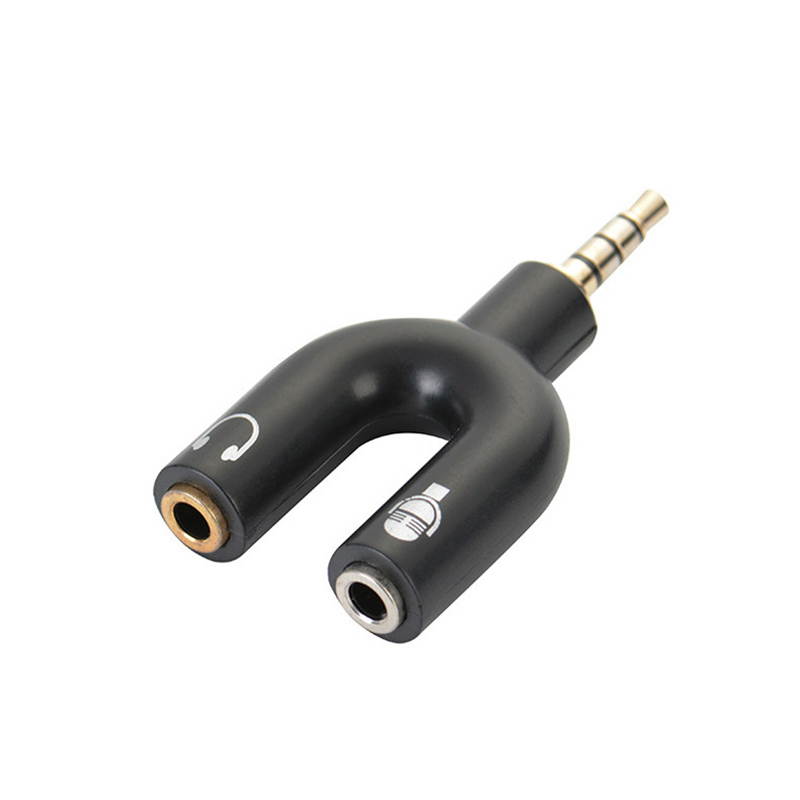 Headphone Splitter Adapter,Hannord 3.5mm Male to 2 Port 3.5mm Female Y Jack Splitter Adaptor Compatible with Headset, Earphone, iPhone, iPad, iPod, Samsung, LG, Tablets, MP3 Players&More, Black