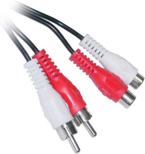 C&E Cable (50 Feet) 2 RCA Male to Female Audio Extension Cable (Red/White Connectors) , (CNE703615)