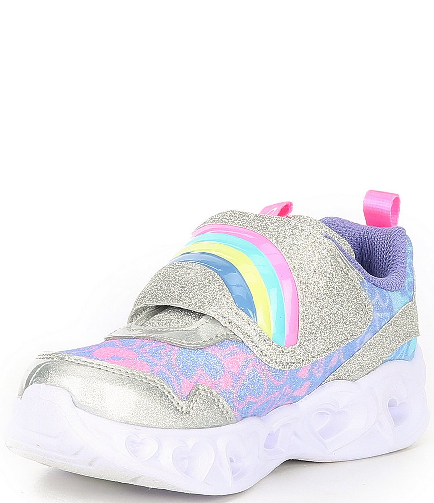 Skechers Girls' Heart Lights Lovie Dovie Glitter Detail Sneakers (Toddler)
