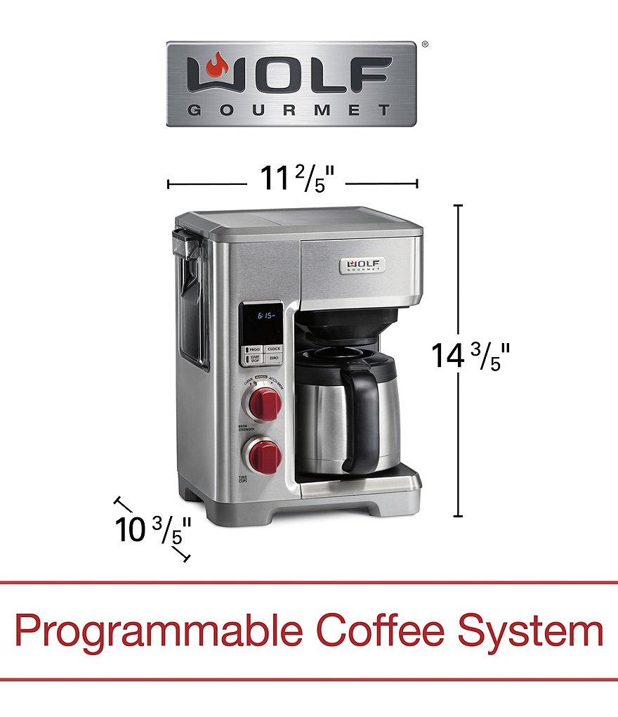 Wolf Gourmet Automatic Drip Coffeemaker With Red Knob