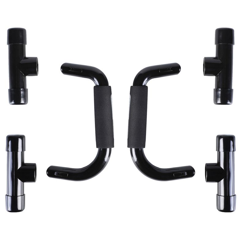 Holahatha Easily Portable Compact Non Slipping Exercise Fitness Strength Building PVC Constructed Workout Push Up Wide Handle Bars