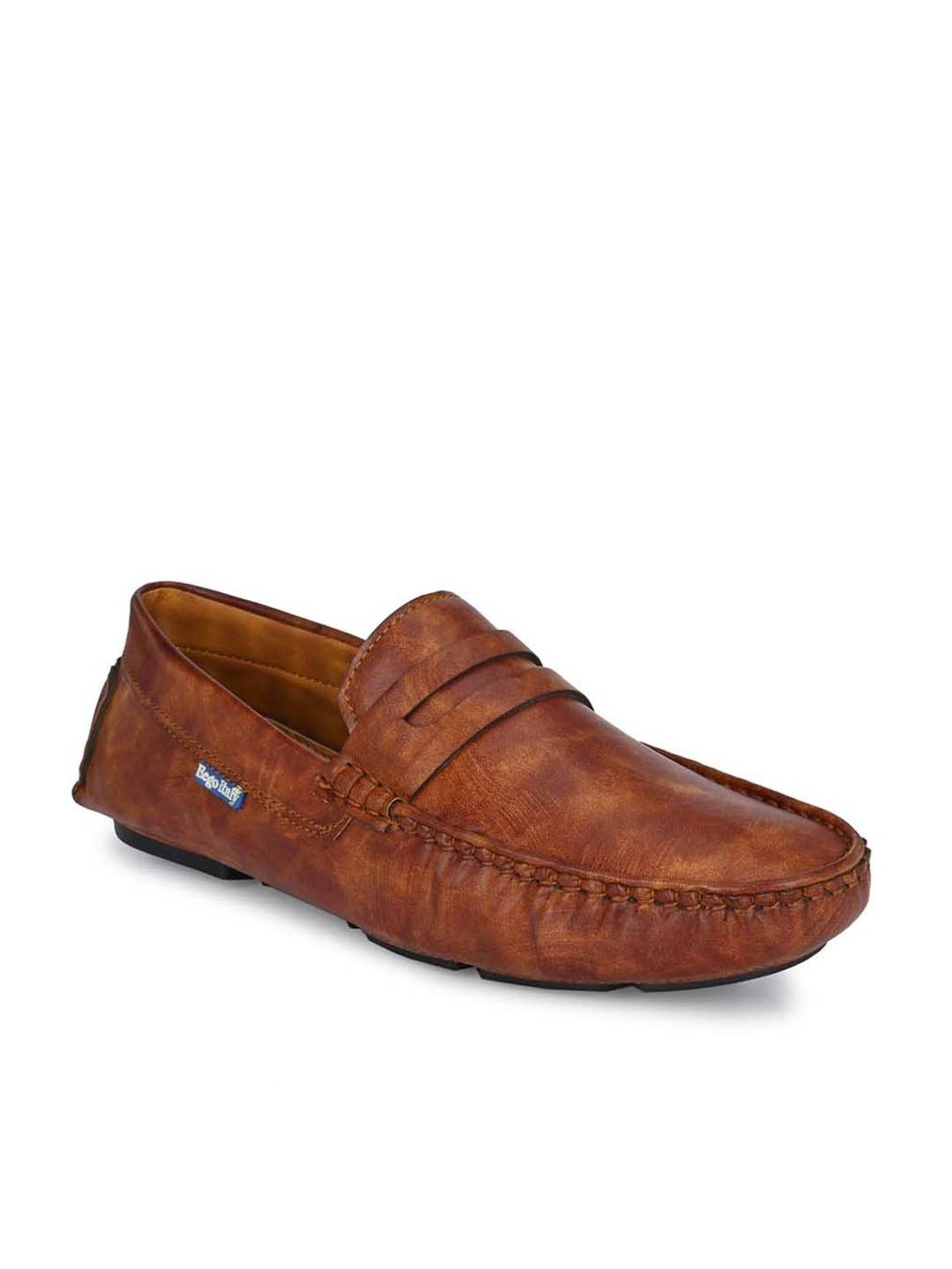 Eego Italy Men's Tan Casual Loafers