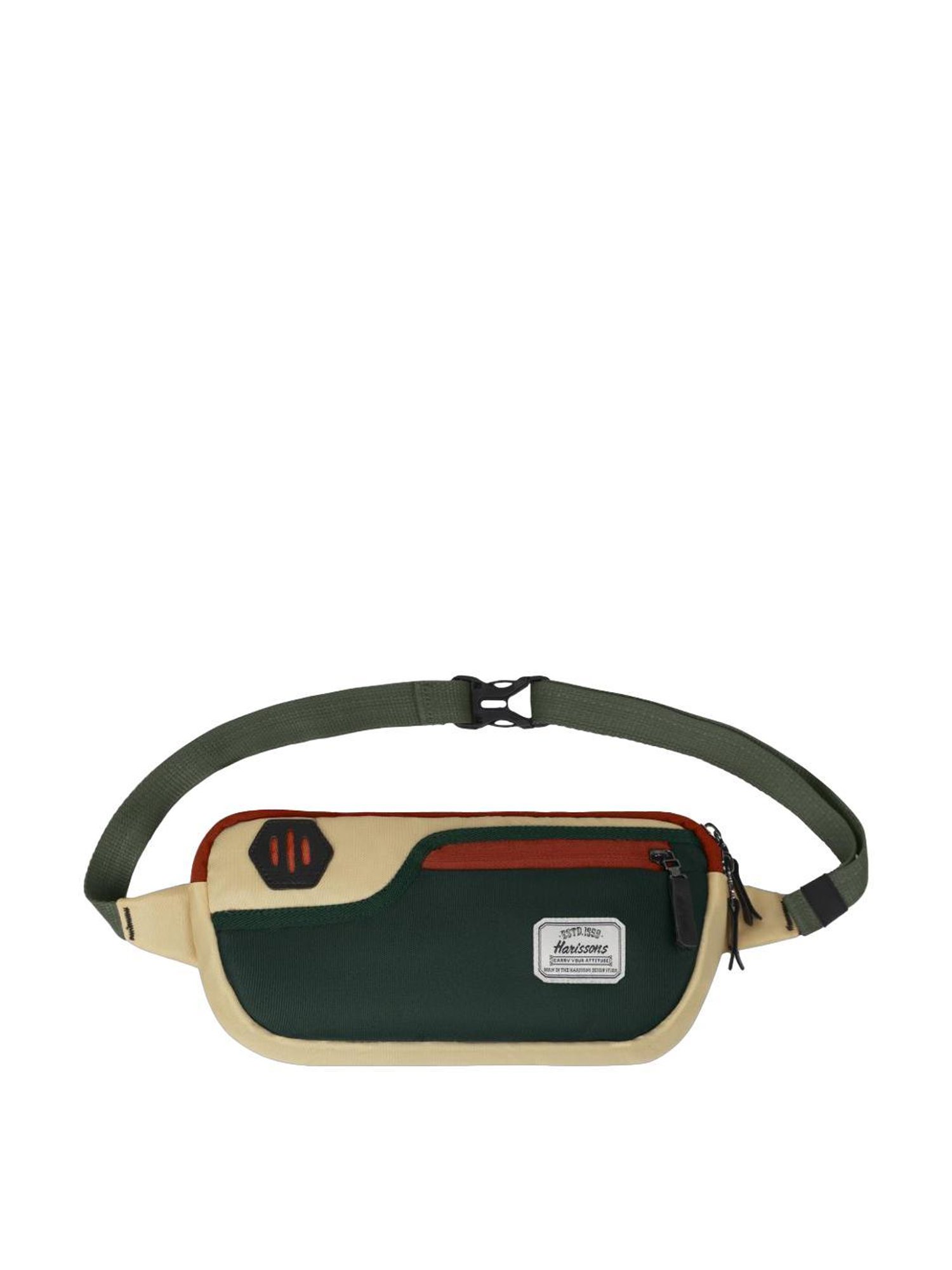 Harissons Navy Blue Polyester Solid Waist Pouch