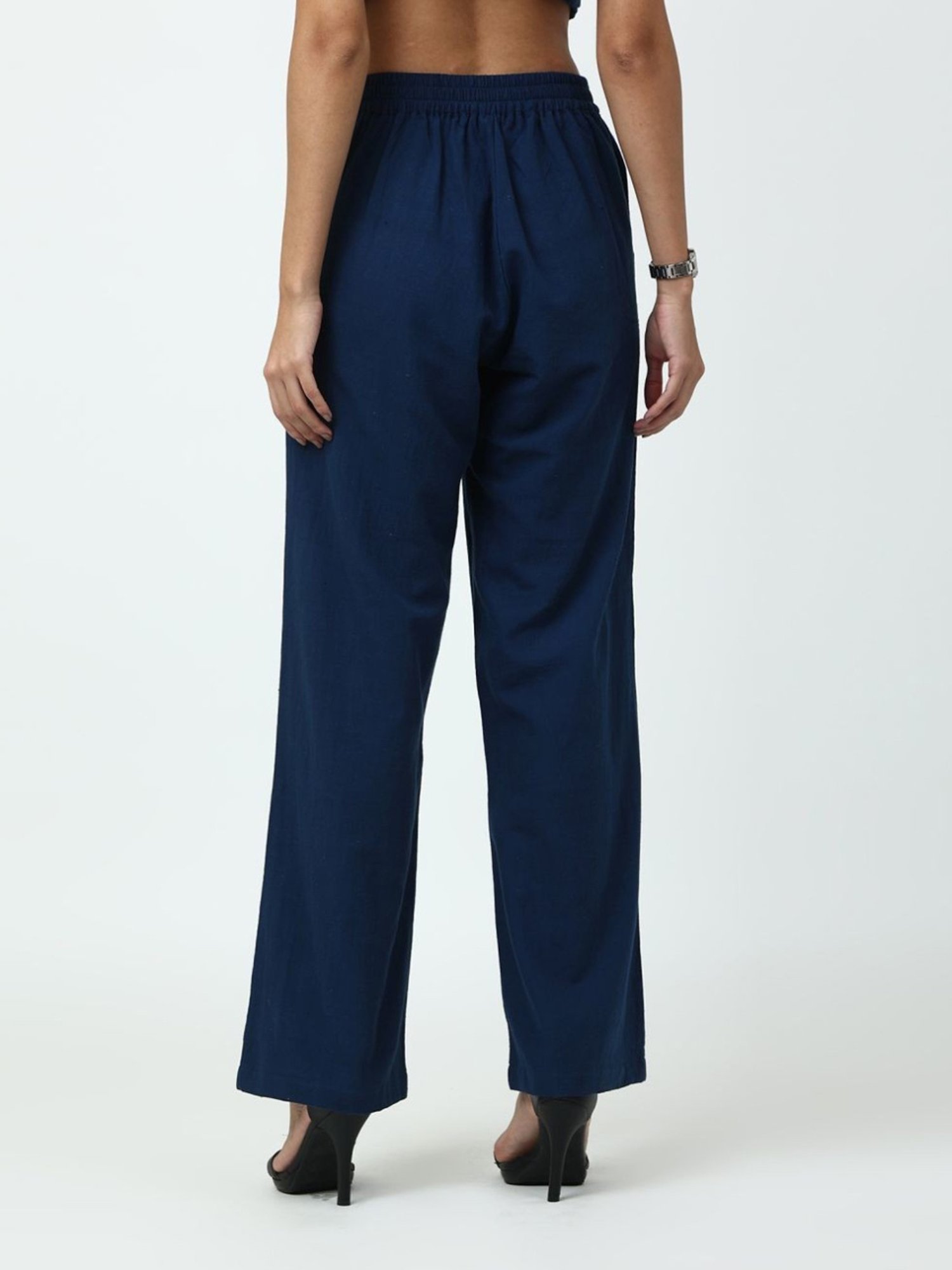 Saltpetre Classic Tencel Navy Blue Trousers