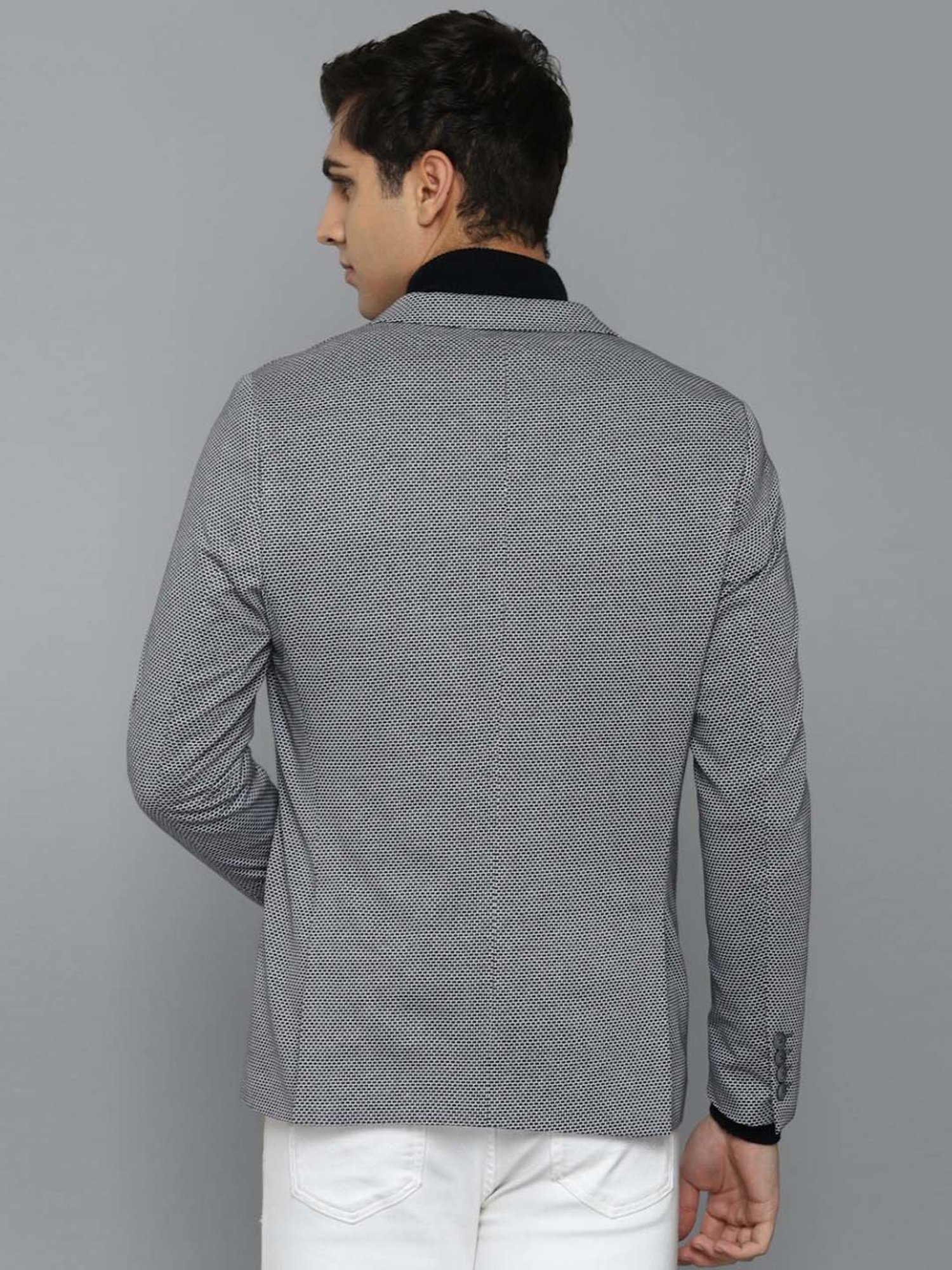 Louis Philippe Light Blue Regular Fit Blazer