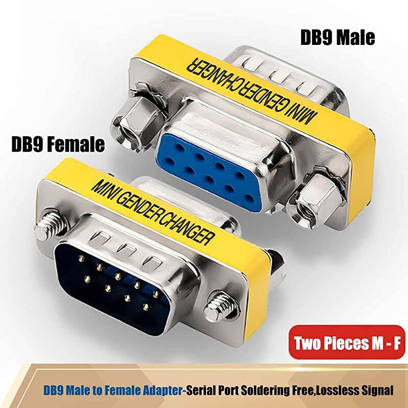 6-Pack 9Pin RS232 Serial Cable DB9 Male to Male/Female to Female/Male to Female Mini Gender Changer Adapter Coupler Connector