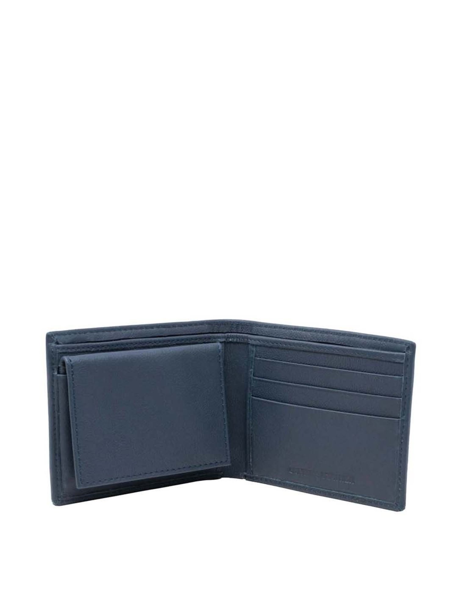 Tohl Navy Casual Leather Bi-Fold Wallet with Card Holder for Men