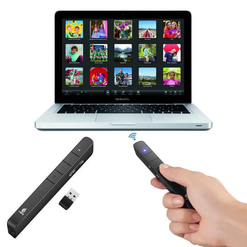 Hyperlink Presentation Remote - RF 2.4GHz Wireless USB PowerPoint PPT Presenter Tab Remote Control Laser Pointer Clicker Flip Pen