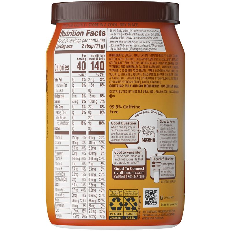 Ovaltine Rich Chocolate Mix - 18oz