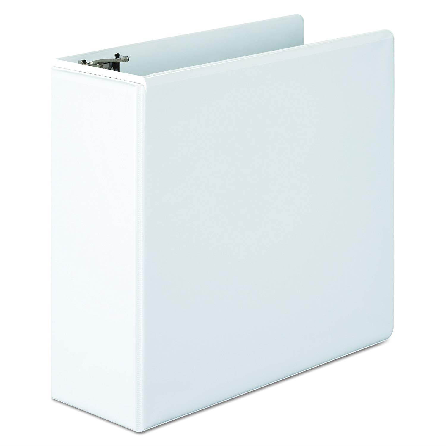 Wilson Jones 4 Inch 3 Ring Binder, Basic D-Ring View Binder, White (W386-54WA)