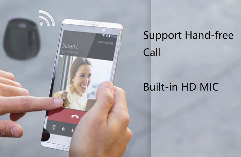 HP S6500 Mini and Portable Speaker, Outdoor Wireless Bluetooth, and 3.5mm Cable Connectivity,  Stereo Sound and Bass, Built-in HD Microphone, Handsfree Calling-Blue